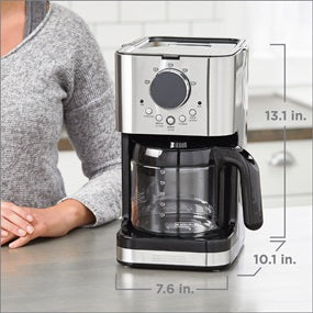 BLACK+DECKER Select-A-Size Easy Dial Programmable Coffee Maker