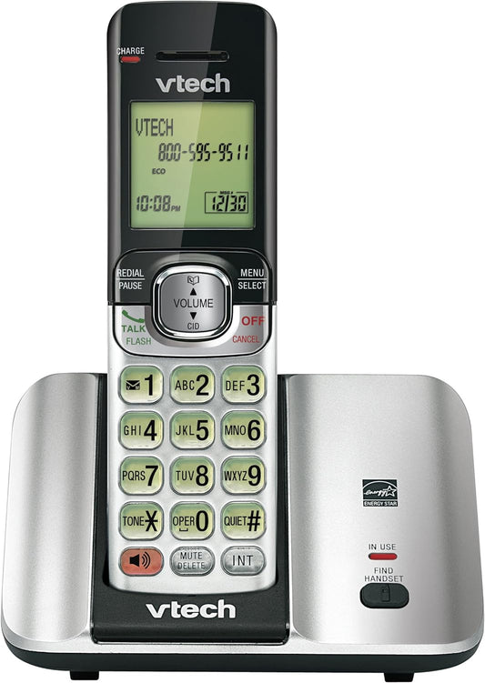 VTech DECT CS6519 6.0 Cordless Phone - Caller ID, Backlit Keyboard, and Handset Speaker