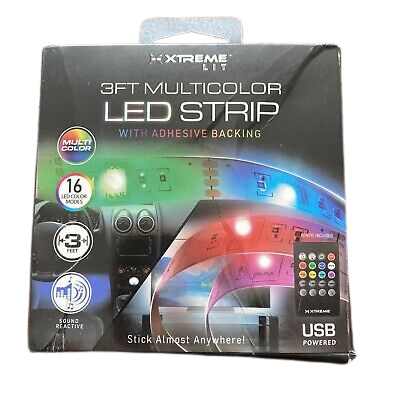 Xtreme LIT Multicolor LED Light Strip - Elevate Your Gaming, Music, Car, Bedroom Experience with Sound Reactive Lights!